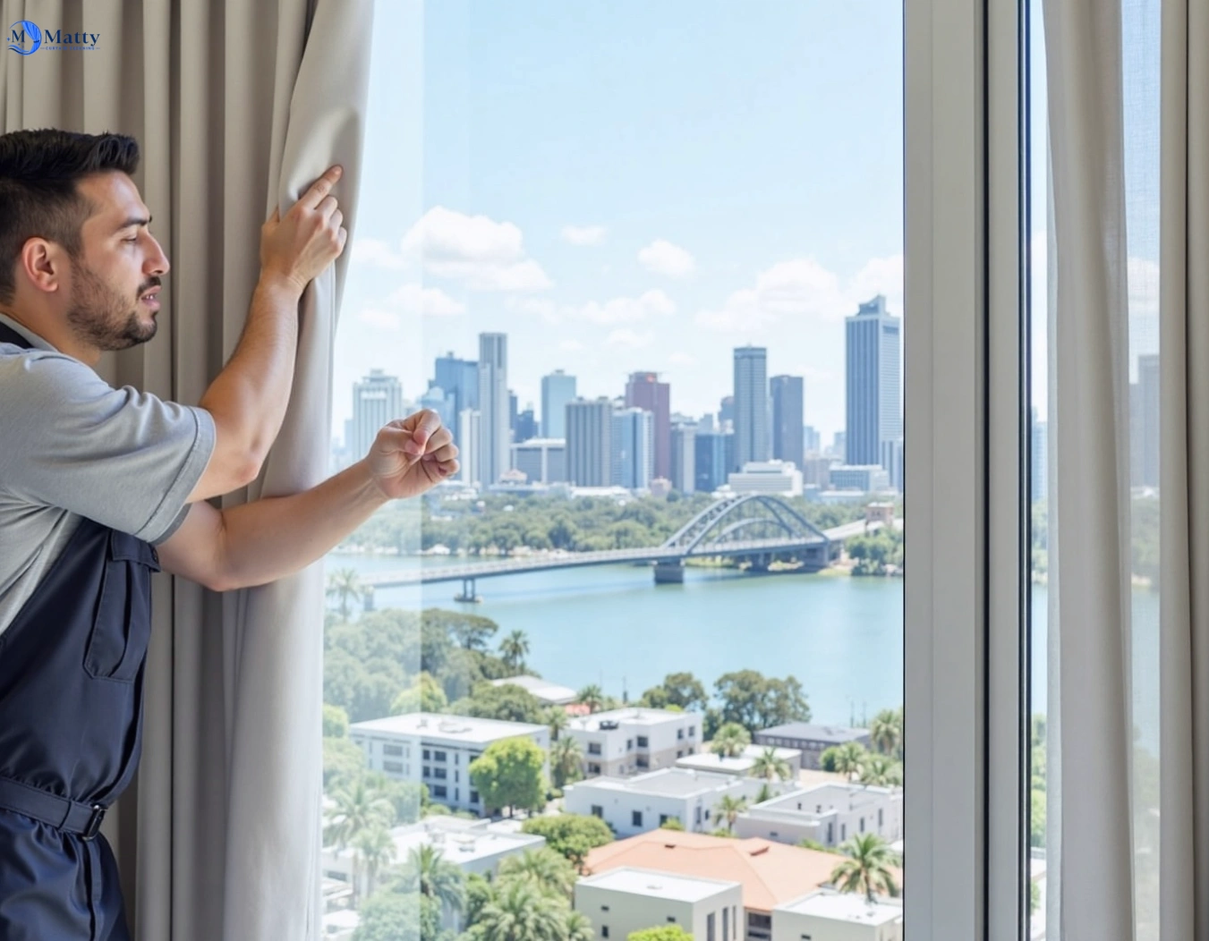 Professional curtain steam cleaning service nerang QLD by Matty Curtain Cleaning