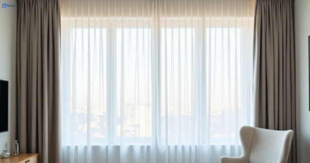 Freshly steam cleaned curtains in nerang QLD